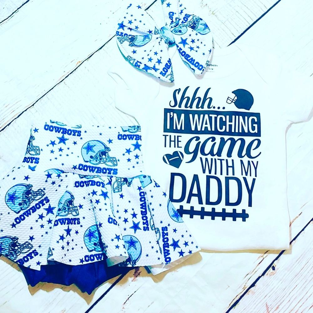 Handmade baby bow set cowboys